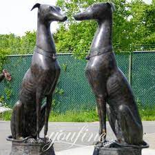 Bronze Greyhound Dog Statue Bok 147