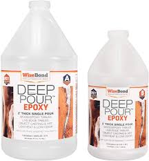 Wood filler is especially handy when working with reclaimed wood, which is more likely to have flaws. Amazon Com Wisebond Deep Pour Epoxy For 2 Thick Single Pours To Make Epoxy River Tables Live Edge Slabs Lathe Turning Object Casting 2 Part 1 1 2 Gallon 2 1 Ratio Kit Pour Crystal Clear