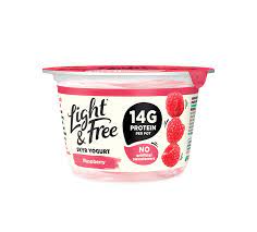 raspberry high in protein yogurt