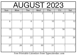 free printable august 2023 calendars