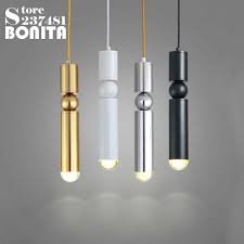 Bullet Hanging Lamp Led Modern Metal Brass Cylinder Pendant Lights For Restaurants Cord Pendant Lamp Copper Long Tube Pendant Lights Aliexpress
