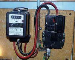 Three phase 4 wire 120/240 v delta f. Old Ferranti Electricity Meter