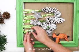 upcycled picture frame door decor for