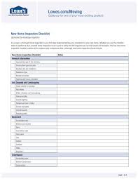 new home inspection checklist lowe s