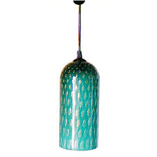 Sea Green Venetian Glass Hanging Lamp
