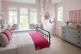 Black Metal Bed With Pink And Gray