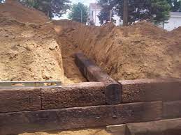 Railroad Tie Retaining Wall Railroad