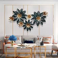 Luxury Lotus Flowers Metal Wall Decor