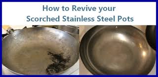 how to clean burnt stainless steel pan
