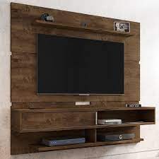 Entertainment Center Brown Wall Mounted