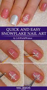 snowflake nails art nail designs