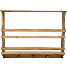 Solid Linden Wood Country Plate Rack