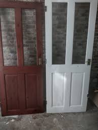 Solid Wood Doors With Frosted Glass