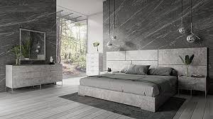 Italian Modern Grey Bed Set By Vig