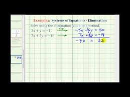 Equations Using The Elimination Method
