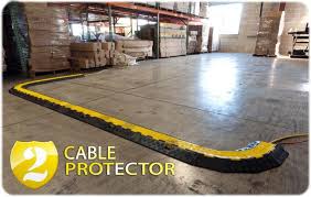 heavy duty rubber floor cable cover