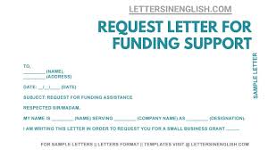 support letter for funding support