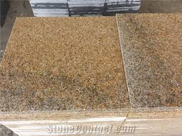 China Flamed Surface G682 Tiles Yellow