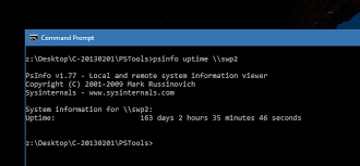 uptime from a remote windows computer