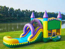 JumpOrange Commercial Grade Inflatable Jungle Zoo Mega Bounce House with  Slide Combo and Blower, Party Combo Moonwalk, 100% PVC VINYL