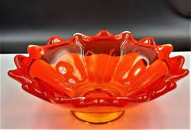 Vintage Viking Glass Persimmon Orange