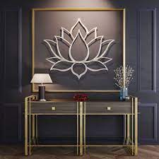 lotus flower large 3d metal wall art