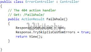 asp net mvc 404 error handling by