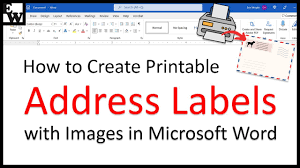 how to create printable address labels