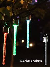 Solar Led Color Tube Lights Acrylic Bubble Stick Hanging Lamp Christmas Garden Paths Decoration Outdoor Waterproof Lamp Holiday Lighting Aliexpress