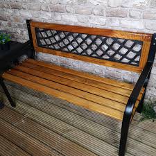 118cm Wooden 2 Seater Garden Bench With