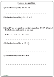 linear inequalities standard form of a