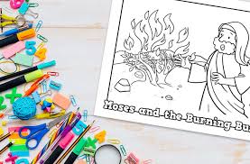 Download and print free aaron and moses coloring pages to keep little hands occupied at home; Moses And The Burning Bush Printable Coloring Sheet Ministryark