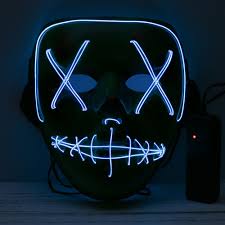 Best Adults Halloween Led Light Up Mask Halloween Costume Sale Online Shopping Blue Cafago Com