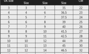 Converse Shoe Size Chart Gallery Of Chart 2019