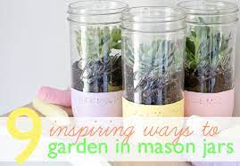 9 mason jar gardening ideas