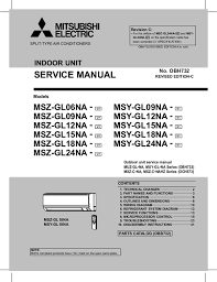 user manual mitsubishi msy gl12na u1