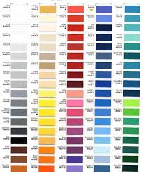 Colour Shade Card Paint Color Chart