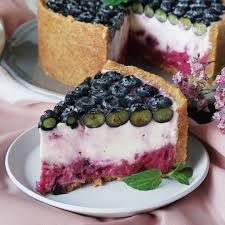 marbled no bake blueberry cheesecake