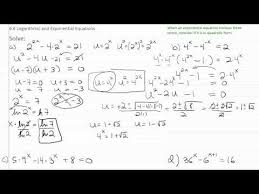 Solving Exponential Log Equations P6