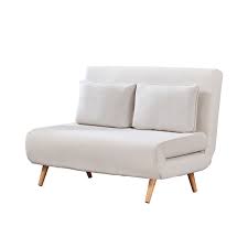 millie wood 2 seater sofabed white