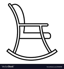 mother rocking chair icon outline style