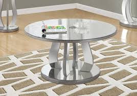 Coffee Table 36 Dia Brushed Silver