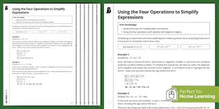 Four Operations To Simplify Expressions