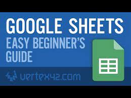 google sheets tutorial for beginners