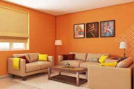 Vibrant Orange Coloured Walls And Kolam