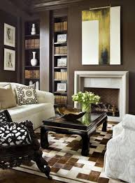 dark brown walls living room