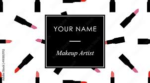 design cards makeup artist banner