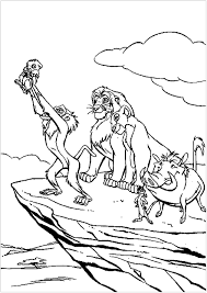 Funny the lion king coloring page with the king mufasa. Rafiki Baptizes Simba The Lion King Kids Coloring Pages