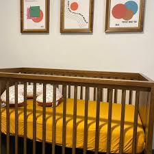 Solid Honey Brown Yellow Crib Sheet