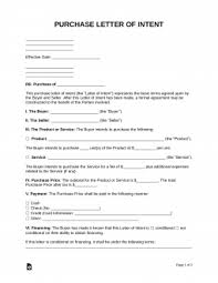 purchase letter of intent templates